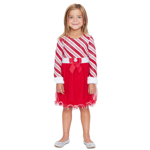 Bonnie jean store striped santa dress