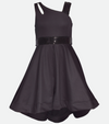 Black Party dress for tween girls with sequin waist