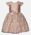 Gold lace party dress for baby girl