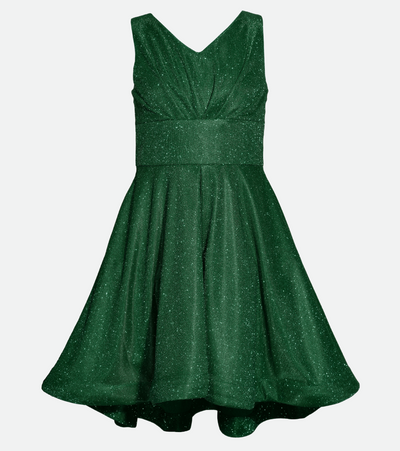 Plus size girls Green sparkle knit girls Christmas dresses