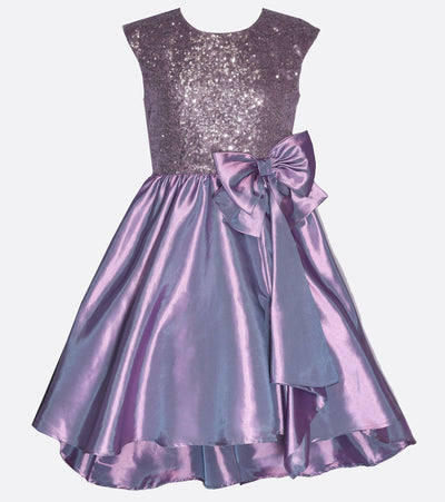 Purple Sequin to Taffeta Party Dress