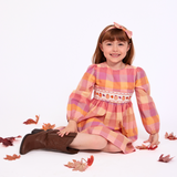 Autumn Smocked Dress with Headband