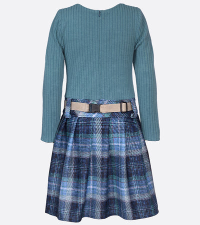 Delia Drop Waist Plaid Dress