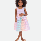 Viola Rainbow Stripe Party Dress