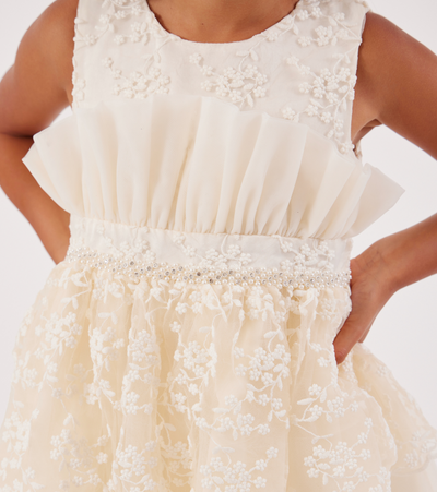 Isadora Lace Peplum Party Dress