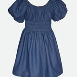 Elle Denim Peasant Dress