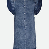 Cora Ruffle Sleeve Denim Dress