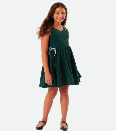 Green sparkle christmas dress for girls