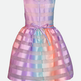 Viola Rainbow Stripe Party Dress