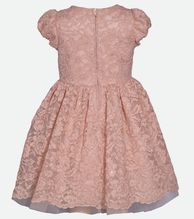 Pink lace party dress for girls