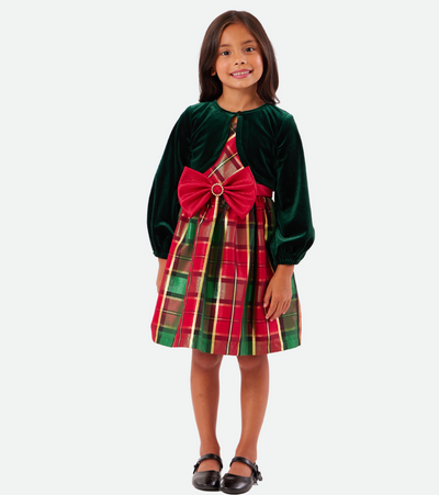 Andie Plaid Dress with Cardigan