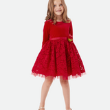 Diana Red Lace Party Dress